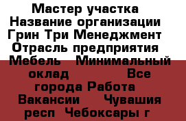 Мастер участка › Название организации ­ Грин Три Менеджмент › Отрасль предприятия ­ Мебель › Минимальный оклад ­ 60 000 - Все города Работа » Вакансии   . Чувашия респ.,Чебоксары г.